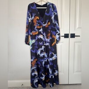 Nine West Long Sleeve Maxi Dress
